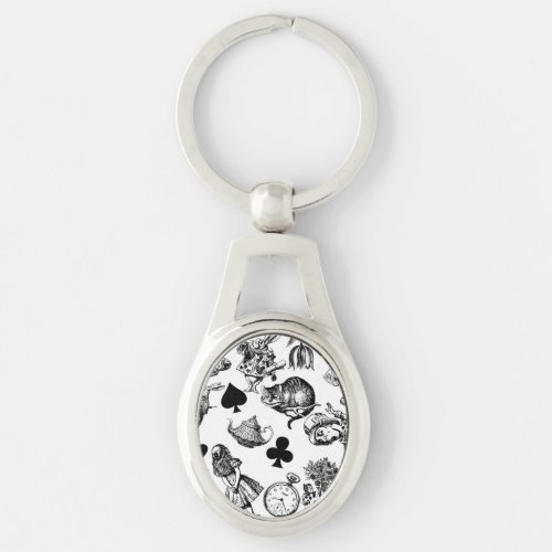 Alice White Rabbit Wonderland Classic Keychain