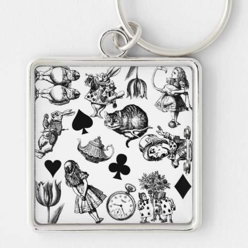 Alice White Rabbit Wonderland Classic Keychain