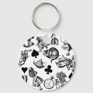 Alice White Rabbit Wonderland Classic Keychain