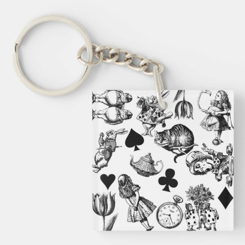 Alice White Rabbit Wonderland Classic Keychain