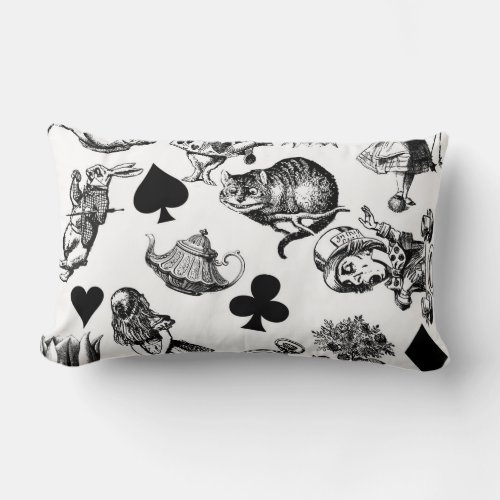 Alice White Rabbit Wonderland Classic Lumbar Pillow
