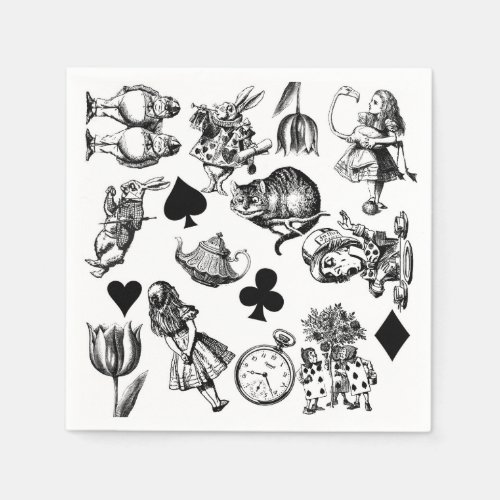 Alice White Rabbit Wonderland Classic Napkins