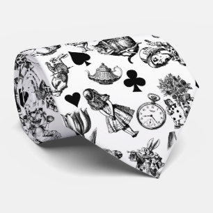 Alice White Rabbit Wonderland Classic Neck Tie