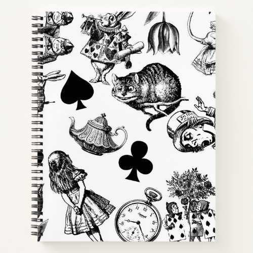 Alice White Rabbit Wonderland Classic Notebook