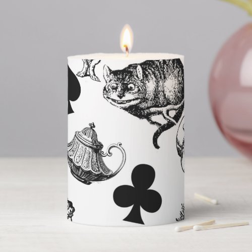 Alice White Rabbit Wonderland Classic Pillar Candle