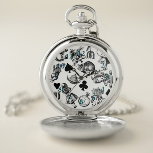 Alice White Rabbit Wonderland Classic Pocket Watch