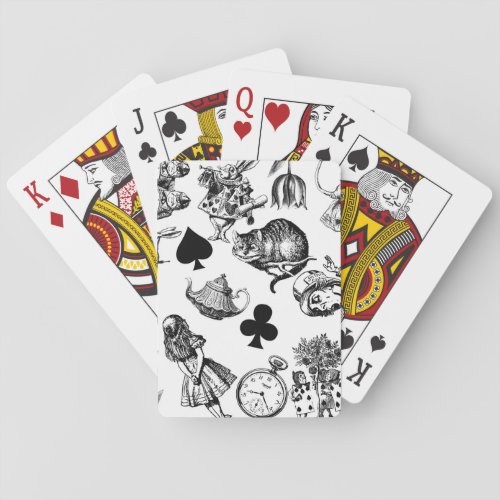 Alice White Rabbit Wonderland Classic Poker Cards