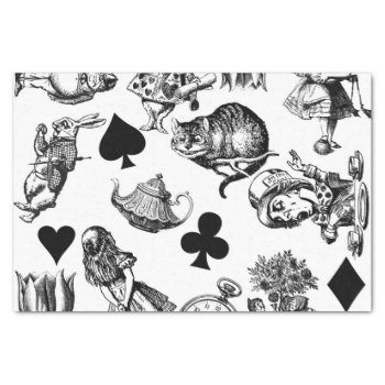 Alice White Rabbit Wonderland Classic Tissue Paper by antiqueart at Zazzle