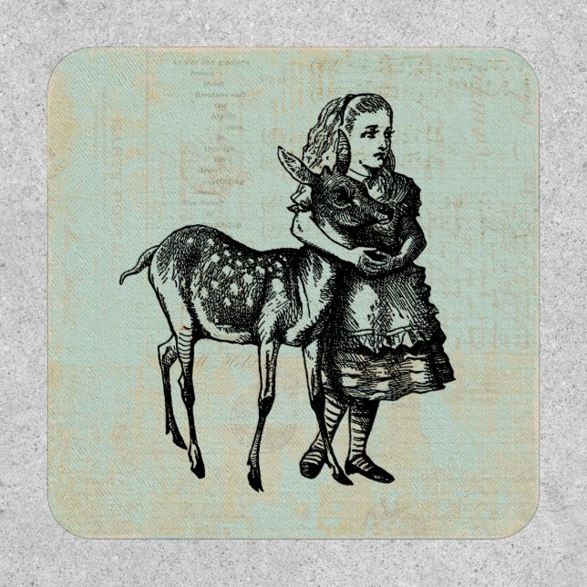 Alice with Fawn Alice in Wonderland Art Patch (Front)