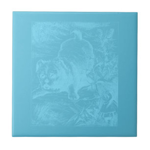 Alice with Puppy Alice in Wonderland CUSTOM COLOR Ceramic Tile