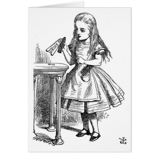 Alice with the "Drink Me" Bottle (Front)