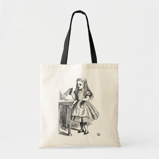 Alice with the "Drink Me" Bottle Tote Bag (Front)