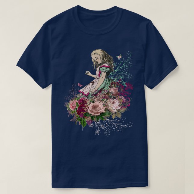 Alice Wonderland Alice Bouquet  T-Shirt (Design Front)