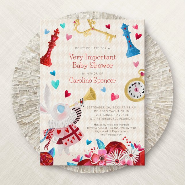 Alice Wonderland Baby Shower Invitation (Creator Uploaded)