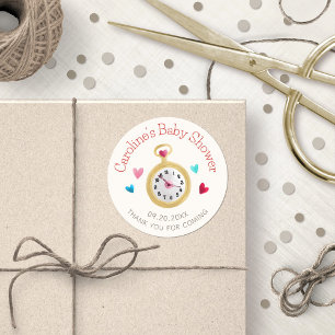 Alice Wonderland Birthday Shower Classic Round Sticker