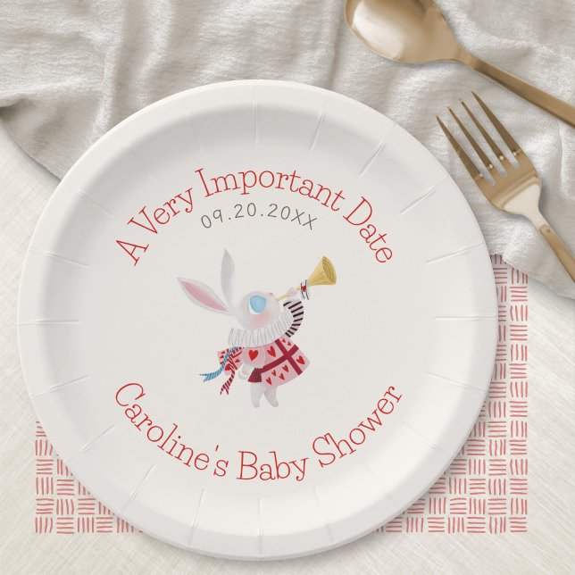 Alice Wonderland Birthday Shower Paper Plates (Creator Uploaded)