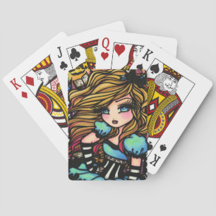 Alice Wonderland Book Fairy Girl Art Playing Cards