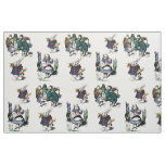 Alice Wonderland Looking Glass White Rabbit LARGE Fabric