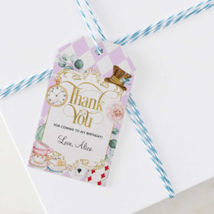 Alice wonderland mad hatter tea party favor gift t tags