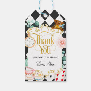 Alice in Wonderland Gift Tags by Adore By Nat - Vintage Wedding, Bridal and  Baby Shower Favor Hang Tags - Set of 9