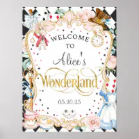 Alice in Wonderland Party Signs