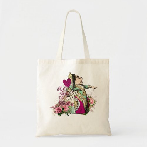Alice Wonderland Queen of Hearts Rose Garden Tote Bag