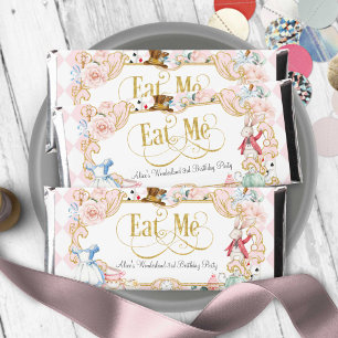 Alice wonderland tea party girl birthday favor her hershey bar favors