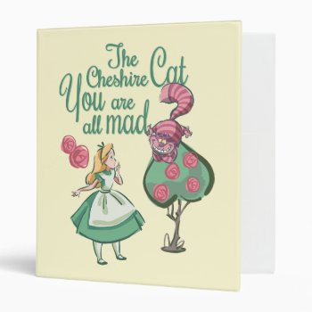 Alice | You Are All Mad Binder by aliceinwonderland at Zazzle