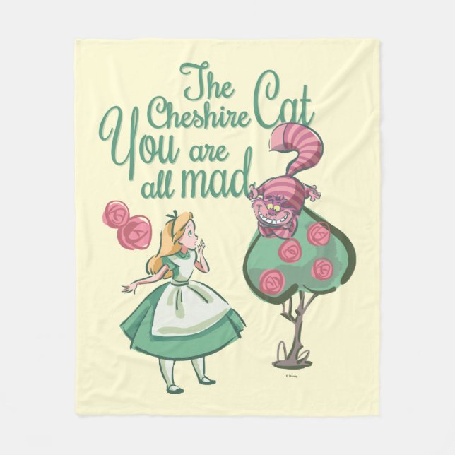 Alice | You Are All Mad Fleece Blanket (Front)