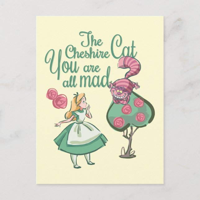 Alice | You Are All Mad Postcard (Front)