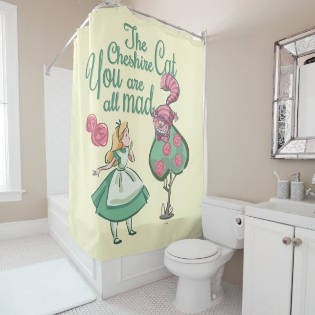 Alice | You Are All Mad Shower Curtain (In Situ)