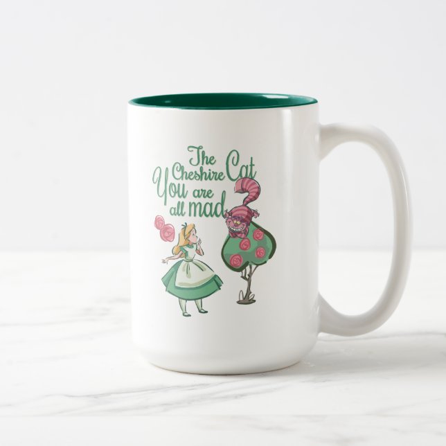 Alice | You Are All Mad Two-Tone Coffee Mug (Right)