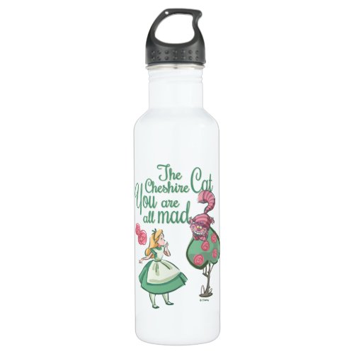 Alice  You Are All Mad Water Bottle