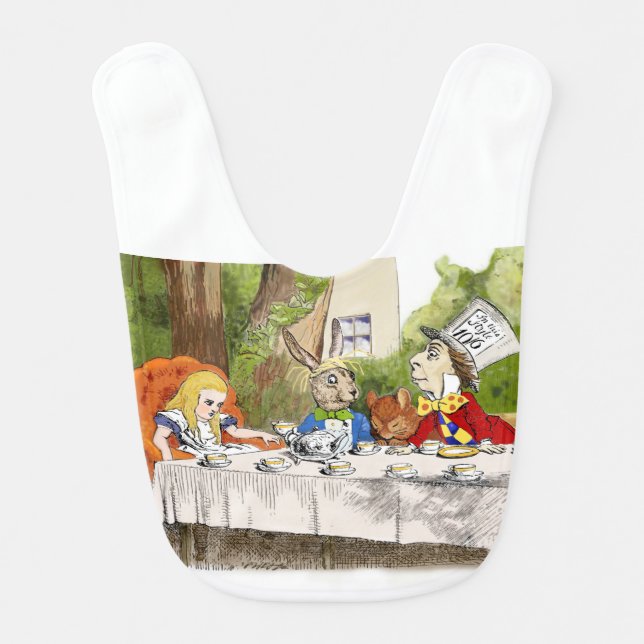 Alice's Adventures in Wonderland Baby Bib (Front)