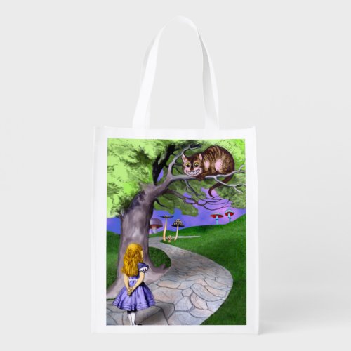 Alices Adventures in Wonderland Grocery Bag