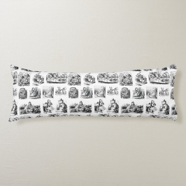 Alice's Adventures in Wonderland pattern Body Pillow (Front)
