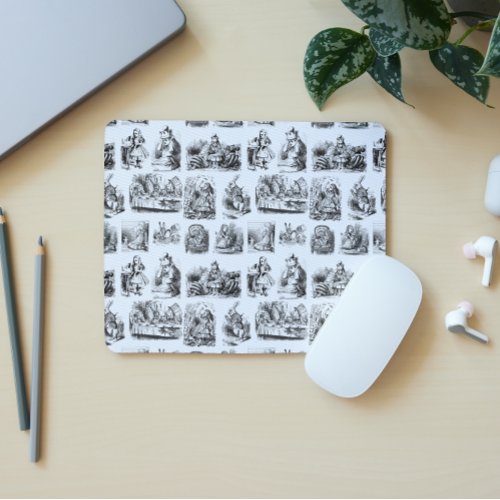 Alices Adventures in Wonderland Pattern Mouse Pad