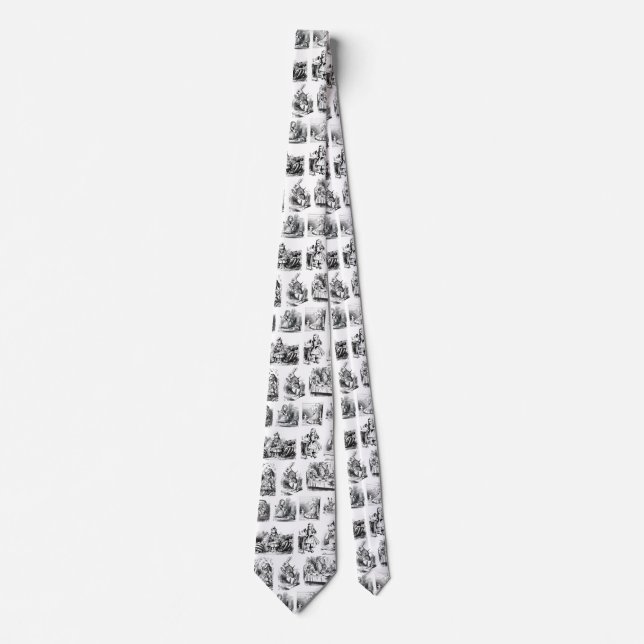 Alice's Adventures in Wonderland Pattern Neck Tie (Front)