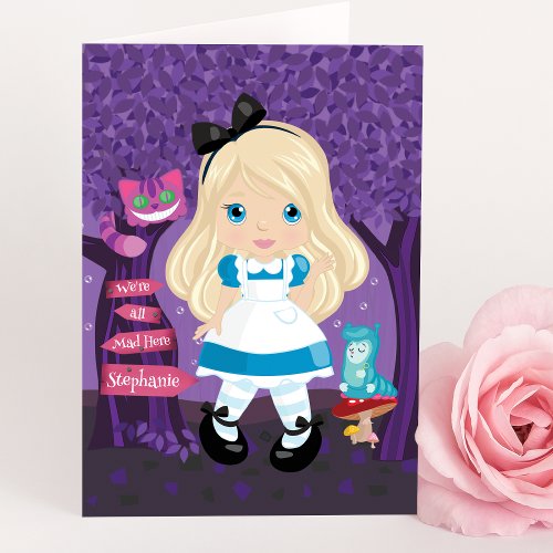 Alices Adventures in Wonderland Personalized Card