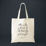 Alice's adventures in Wonderland quote Tote Bag<br><div class="desc">Who in the world am I? Ah,  that's the great puzzle! Lewis Carroll's quote from Alice's adventures in Wonderland. Fully 
customizable color.</div>
