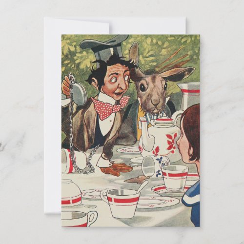 Alices Adventures in Wonderland Tea Party Vintage Note Card