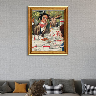Alice's Adventures in Wonderland Tea Party Vintage Poster