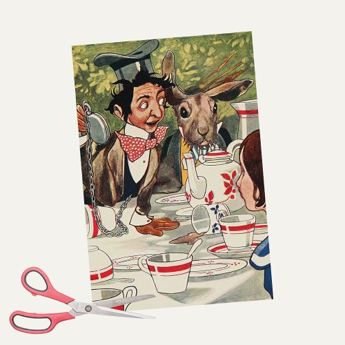 Alices Adventures in Wonderland Tea Party Vintage Tissue Paper