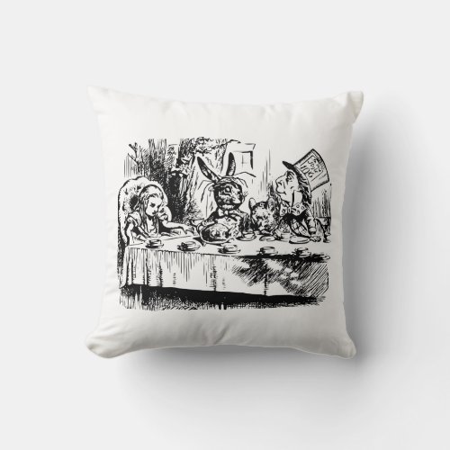 Alices Adventures in Wonderland Throw Pillow