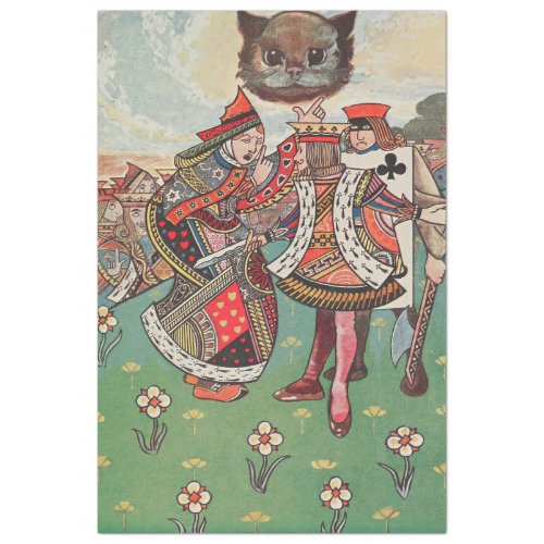 Alices Adventures in Wonderland Vintage Cards Cat Tissue Paper