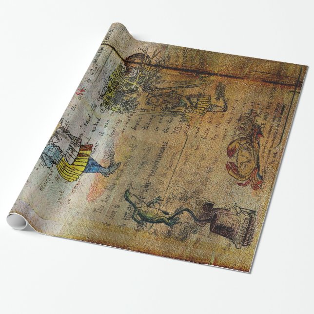Alice's Adventures Wrapping Paper (Unrolled)