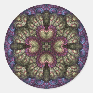 Alice's Asters II Round Stickers