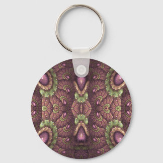 Alice's Asters Purple Abstract Pattern Keychain