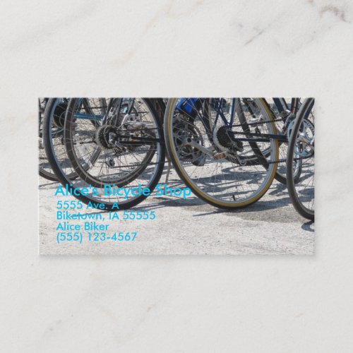 Alice's Bicycle Shop Business Cards