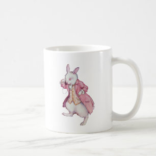 ALICE'S CHARMING WHITE RABBIT COFFEE MUG